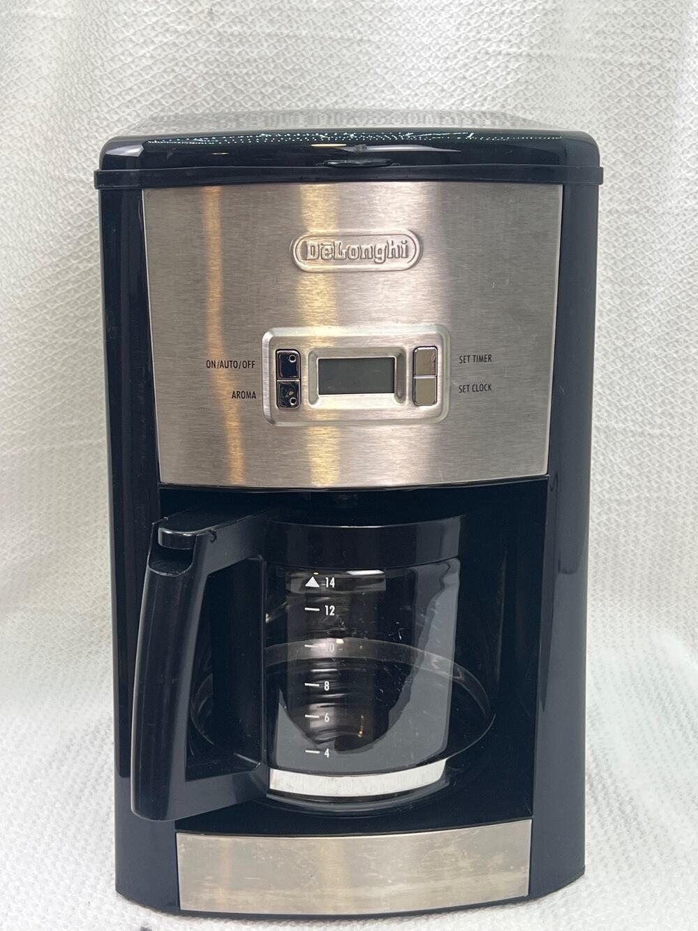 DeLonghi DC312T 14 Cup Programmable Coffee Maker Stainless Tested Complete